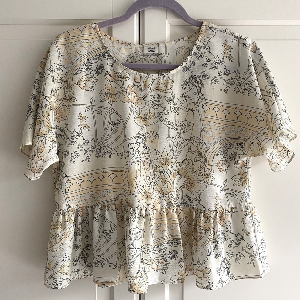 Aritzia Babaton peplum top